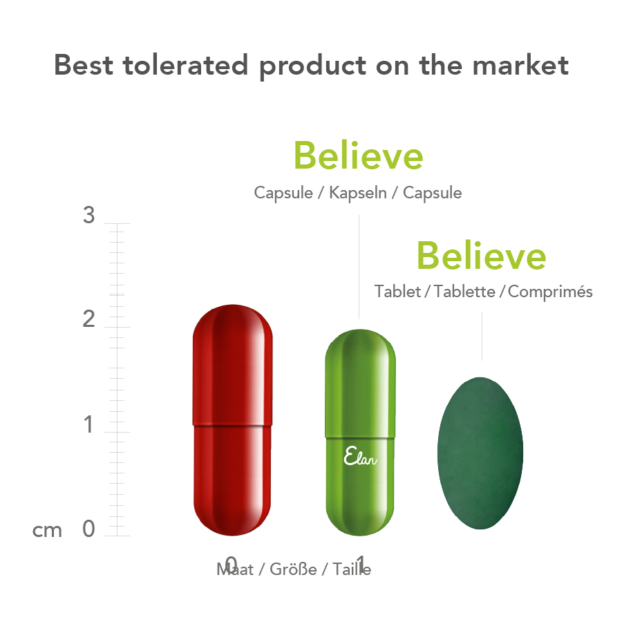 believe tabletter innehåll