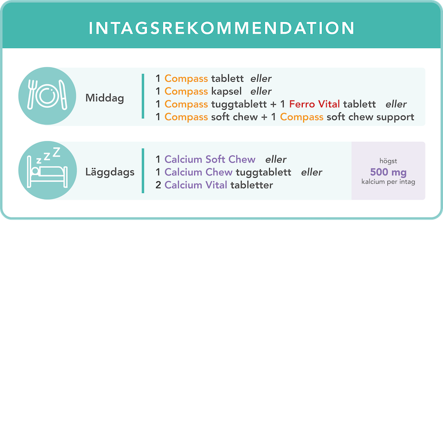 SE - Intake advice Compass + Calcium 500 mg
